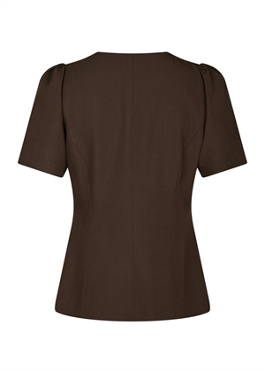 Jules structure bluse Dark Brown Neo Noir 
